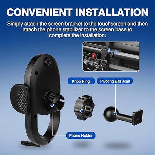 Vista 21 de Autorder Soporte de teléfono de automóvil para Toyota C-HR CHR 2019-2022, soporte de teléfono con organizador de tablero, pantalla de 8 pulgadas