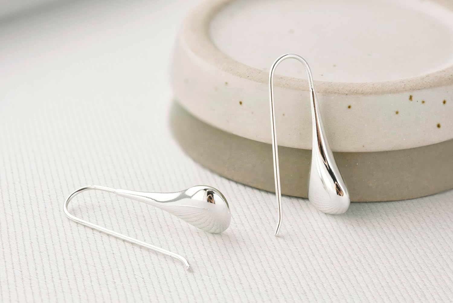 AeraVida Sterling Silver Dangle Earrings - Teardrop Design for Women - Image 6