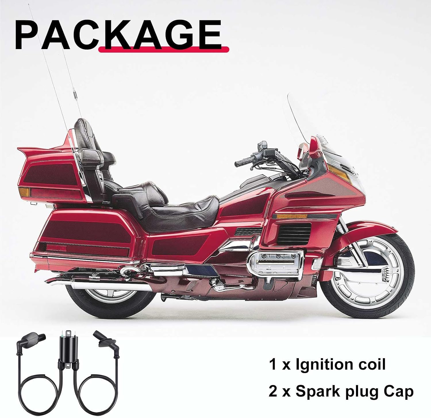 Ignition Coil & Spark Plug Cap for Honda GL1500 Gold Wing 1500 Valkyrie 1500 1988-2003