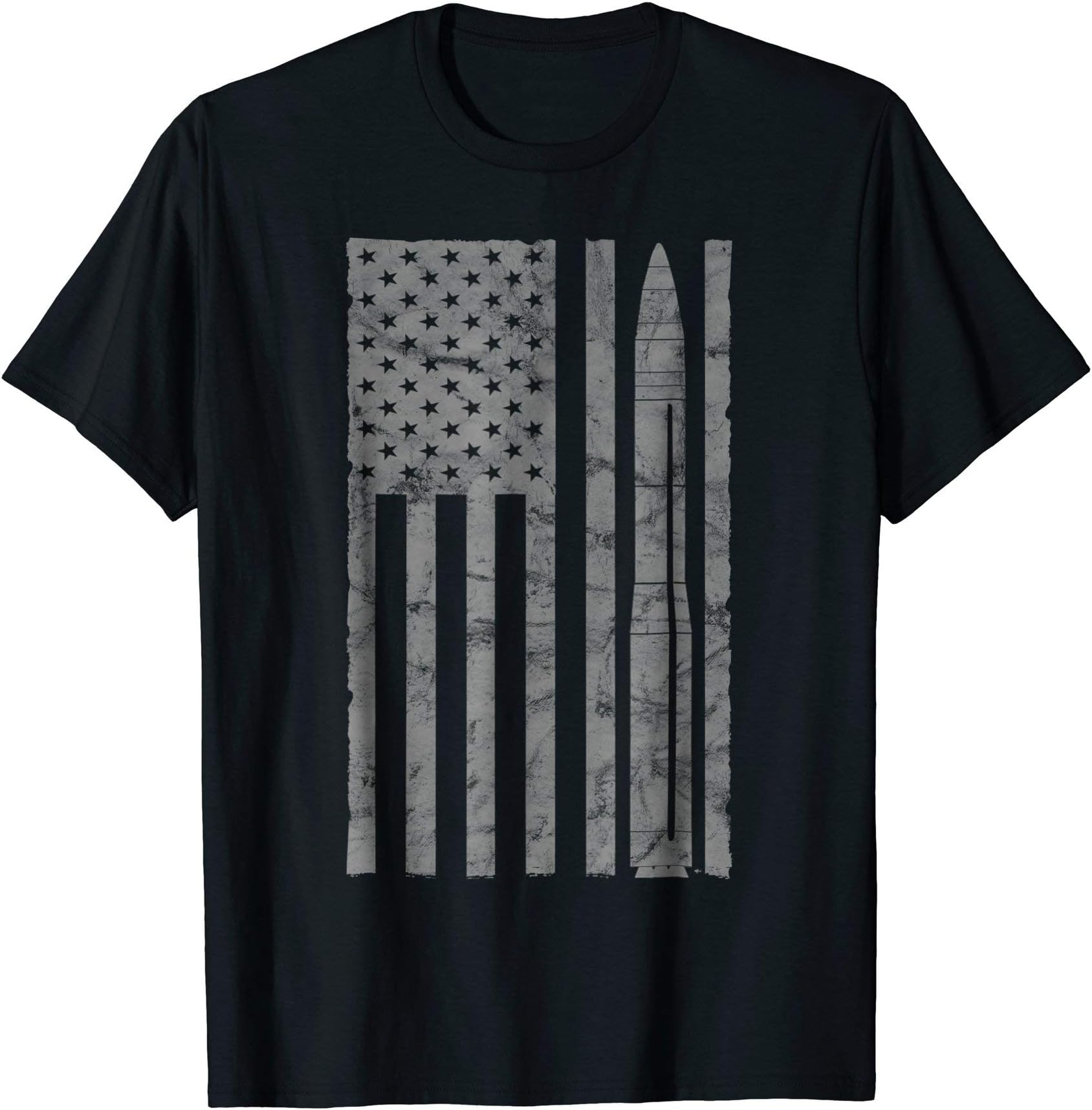 Minuteman III ICBM Missile Vintage Flag T-shirt