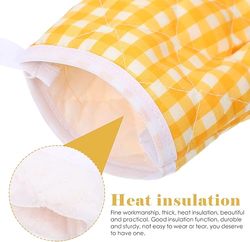 Miniatura 4 de Guantes de cocina para niños, 2 unidades, guantes para horno de microondas, guantes de cocina resistentes al calor, guantes de cocina resistentes al