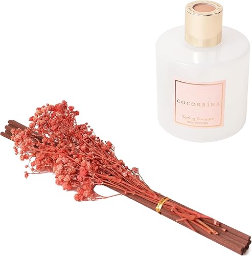 Miniatura 4 de Cocorrína Juego de difusor de junco, difusor perfumado de ramo de primavera con palillos, difusor de varillas de fragancia para el hogar para