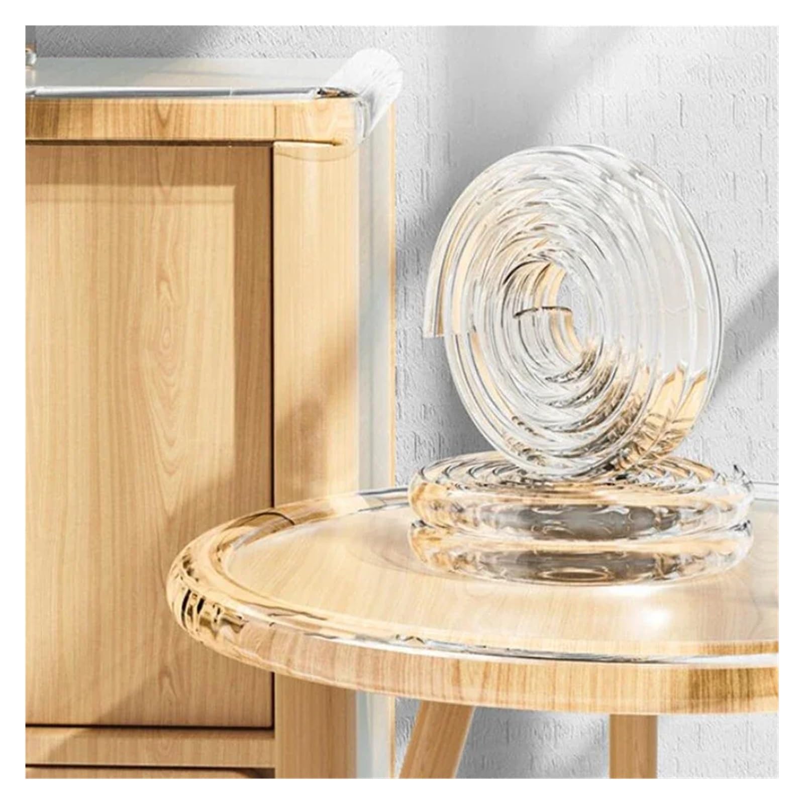 Eckenschutz für Tische, transparente PVC-Schutzleiste mit doppelseitigem Klebeband, stoßfest für Kindermöbel