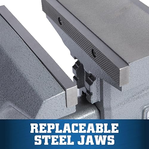 Miniatura 7 de Wilton Tornillo de banco reversible, 8 pulgadas de ancho de mandíbula, 9-1/4 pulgadas y 14-1/2 pulgadas de apertura de mandíbula, garganta de 4-3/4