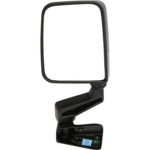 Dependable Direct Left Driver Side Black Non-Heated Folding Door Mirror