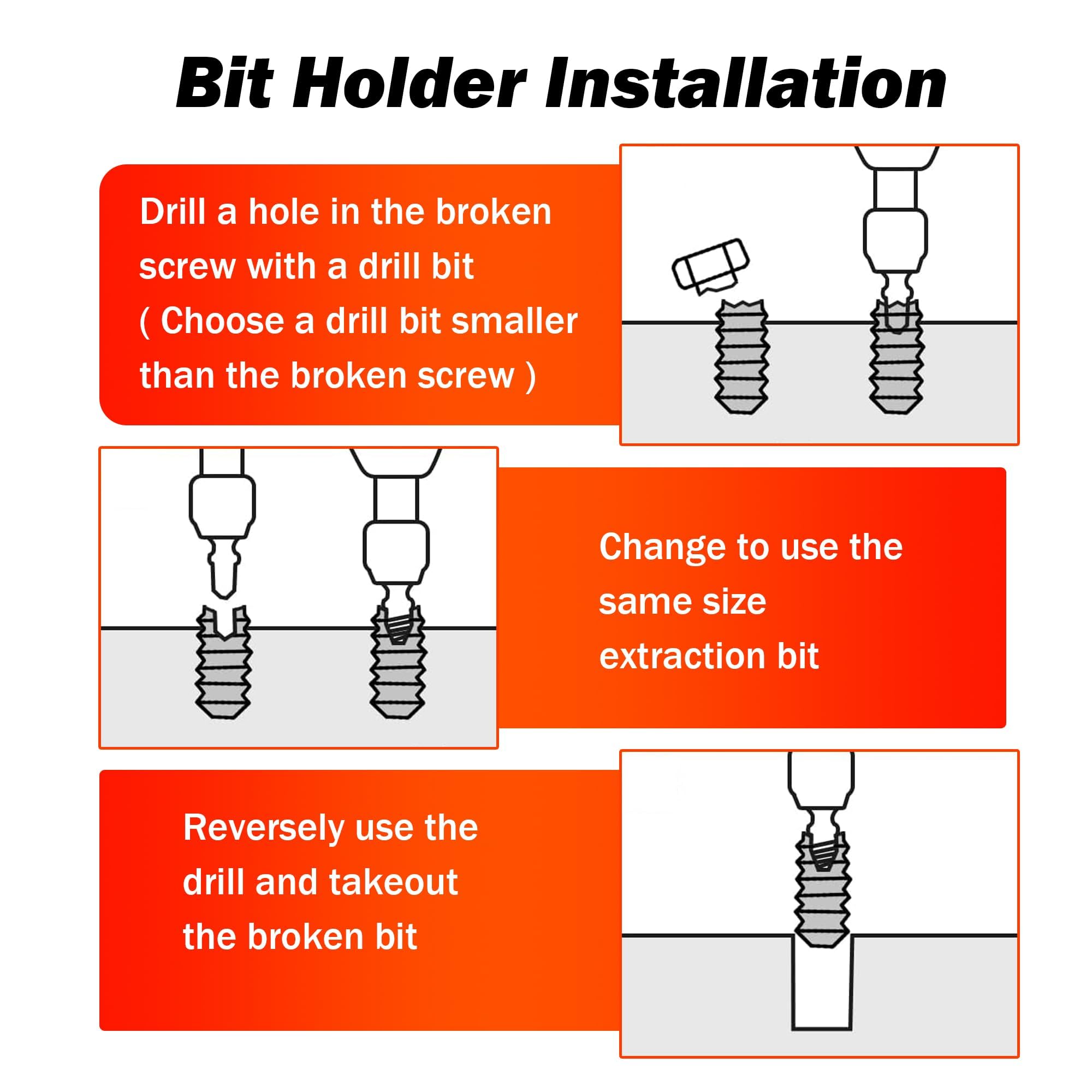 Screw Extractor Set - Remove Stripped Screws -8