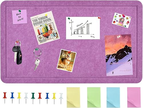 Miniatura 31 de Vuzvuv Barra de corcho negro de 16 x 12 pulgadas con 20 pasadores, tiras autoadhesivas para tablón de anuncios que no dañan la pared, tablero