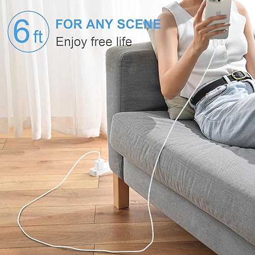 Miniatura 7 de Cargador de carga rápida para iPhone 17, 16, 15, paquete de 2+2 cargadores de pared USB C de 20 W con cable de carga rápida de 6 pies compatible con