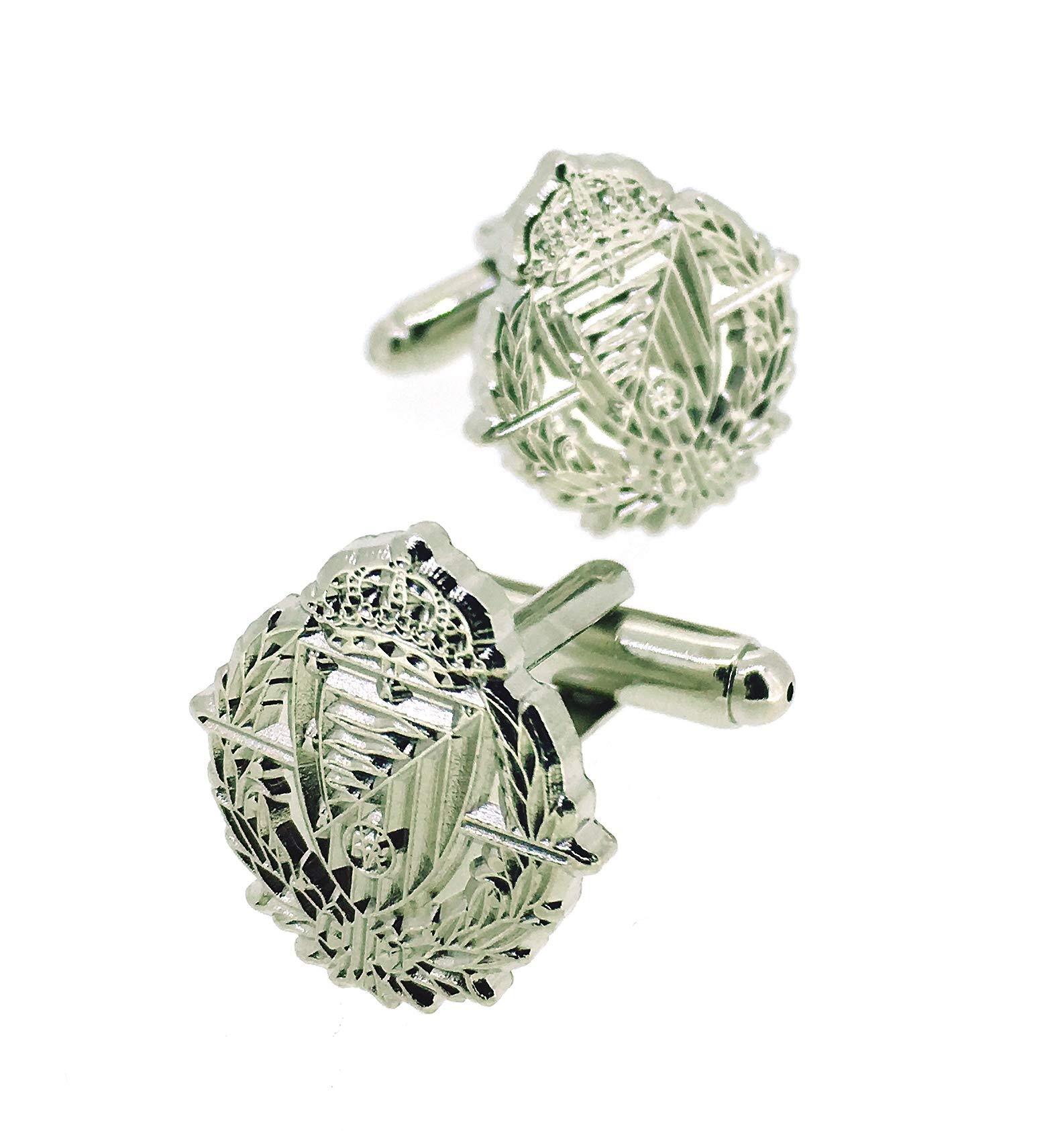 Gemelolandia | Gemelos para Camisa Real Valladolid Acero Gemelos Originales Para Camisas | Para Hombres y Niños | Regalos Para Bodas, Comuniones, Bautizos y Otros Eventos