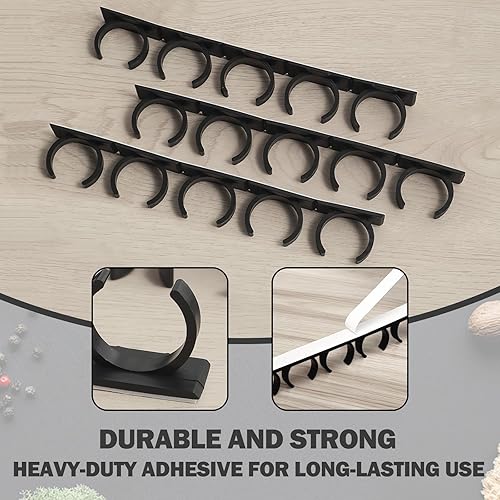 Miniatura 2 de Paquete de 3 clips adhesivos para especias, organizador de especias resistente para puertas de gabinete, despensa y caravana, almacenamiento de