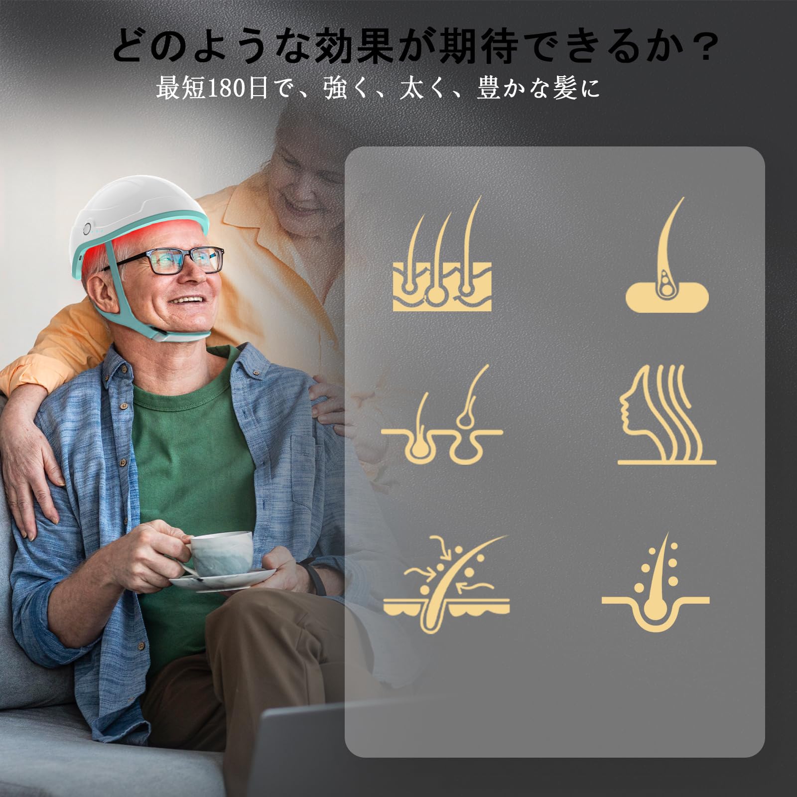 Amazon.co.jp: 発毛用レーザーキャップ、脱毛防止と育毛のための650nm