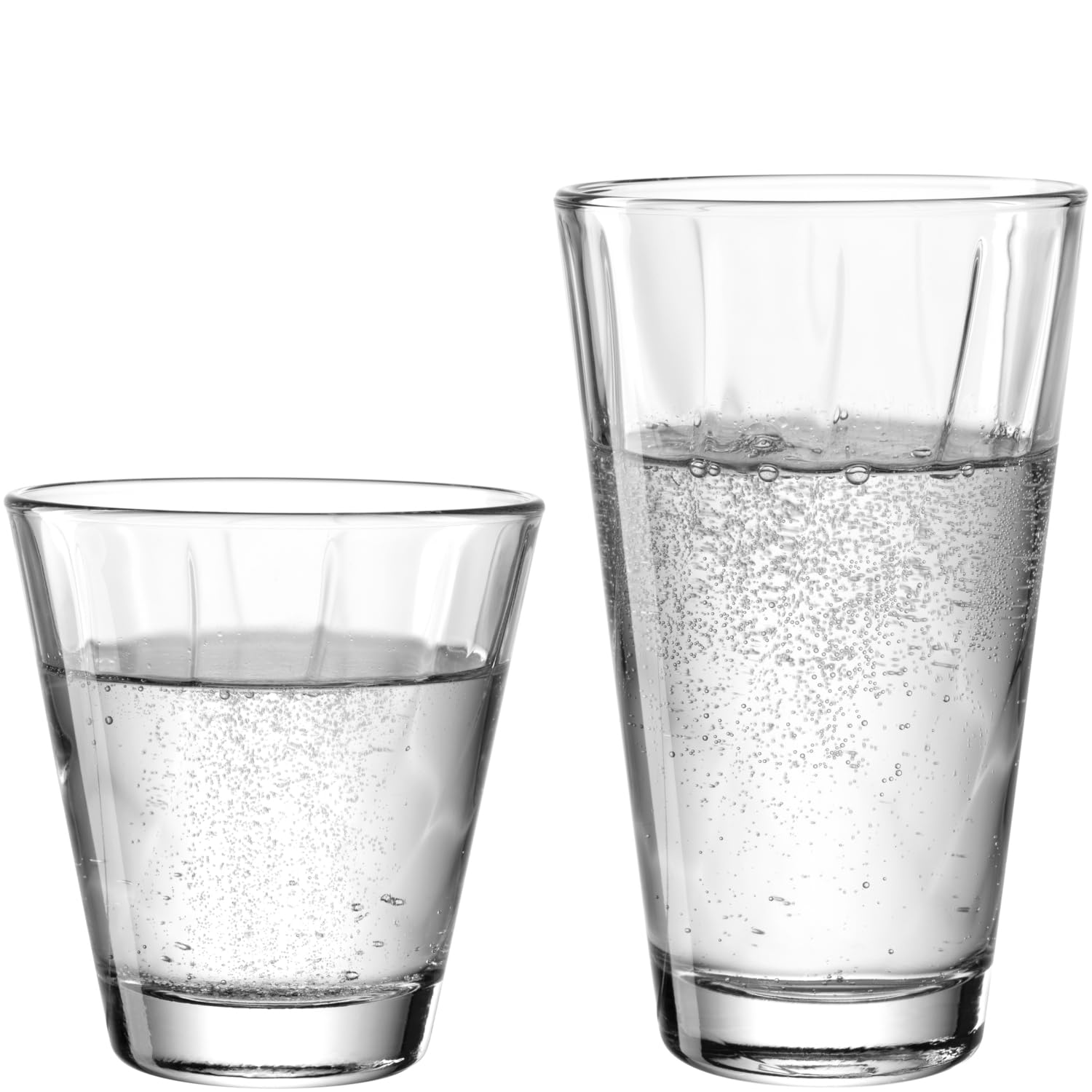 LEONARDO HOME Twist Gläserset, 12er Set, spülmaschinenfeste Saft-Gläser, hochwertige & moderne Trinkgläser, ergonomische, alltagstaugliche & geschwungene Wasser-Gläser, 023592 (Packung mit 2)