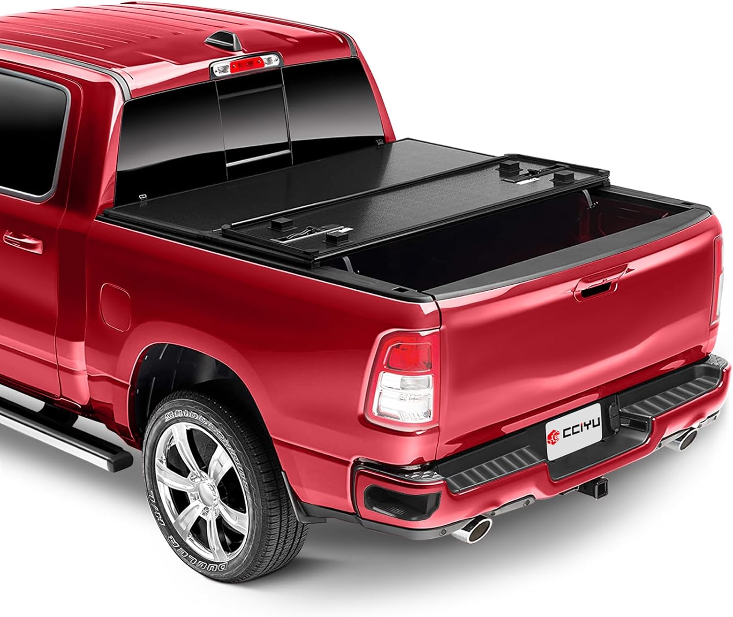CCIYU Tonneau Cover, Hard Folding Truck Bed Tonneau Cover Fits for Toyota Tundra 2014-2017 Fleetside 5'5"FT Bed Hard Tri-Fold Tonneau Cover