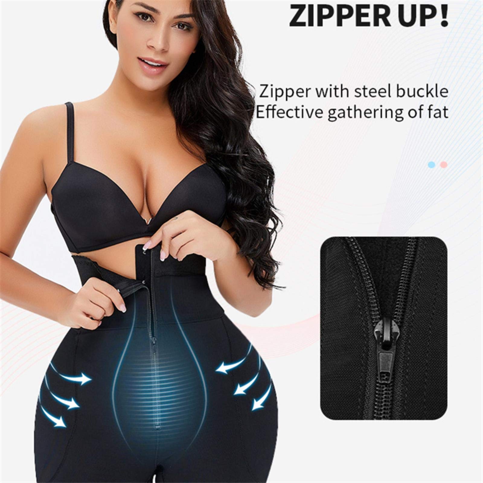 Bodysuit Shapewear Women Wailet Trainer Korsett gefälschte Arsch Hüfte Enhancer Pad Pantiesthigh Trimmer Reißverschluss Shaper