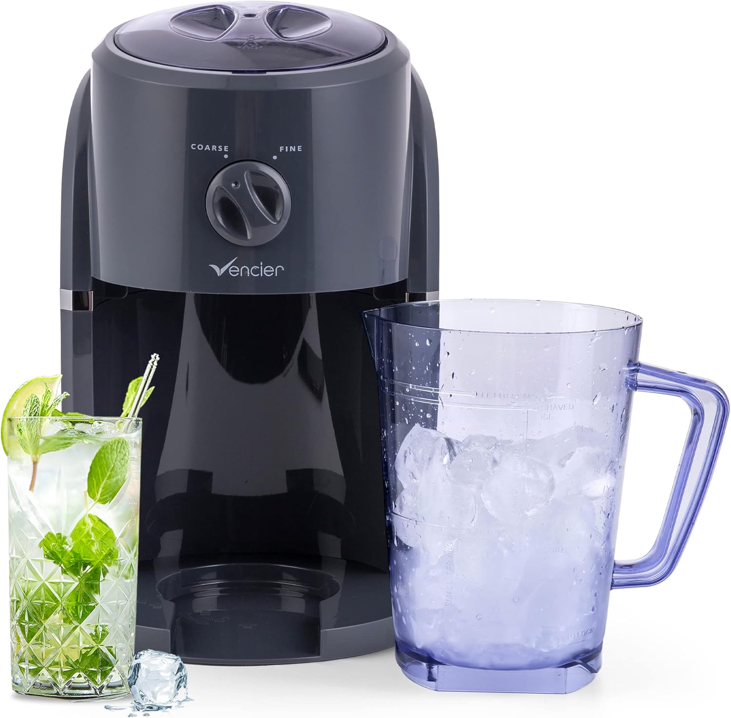 Vencier Ice Crusher Slush Machine Electric Crushed Ice Maker for