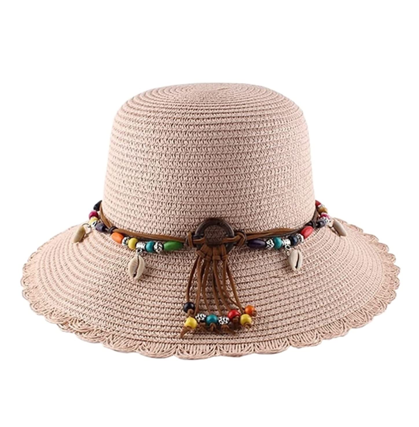 Casquette Visiere Femme, Summer Chapeau De Soleil pour Femmes Paille Pliable Vacances D'été Plage Décontractées Pliable, Chapeau de Plage
