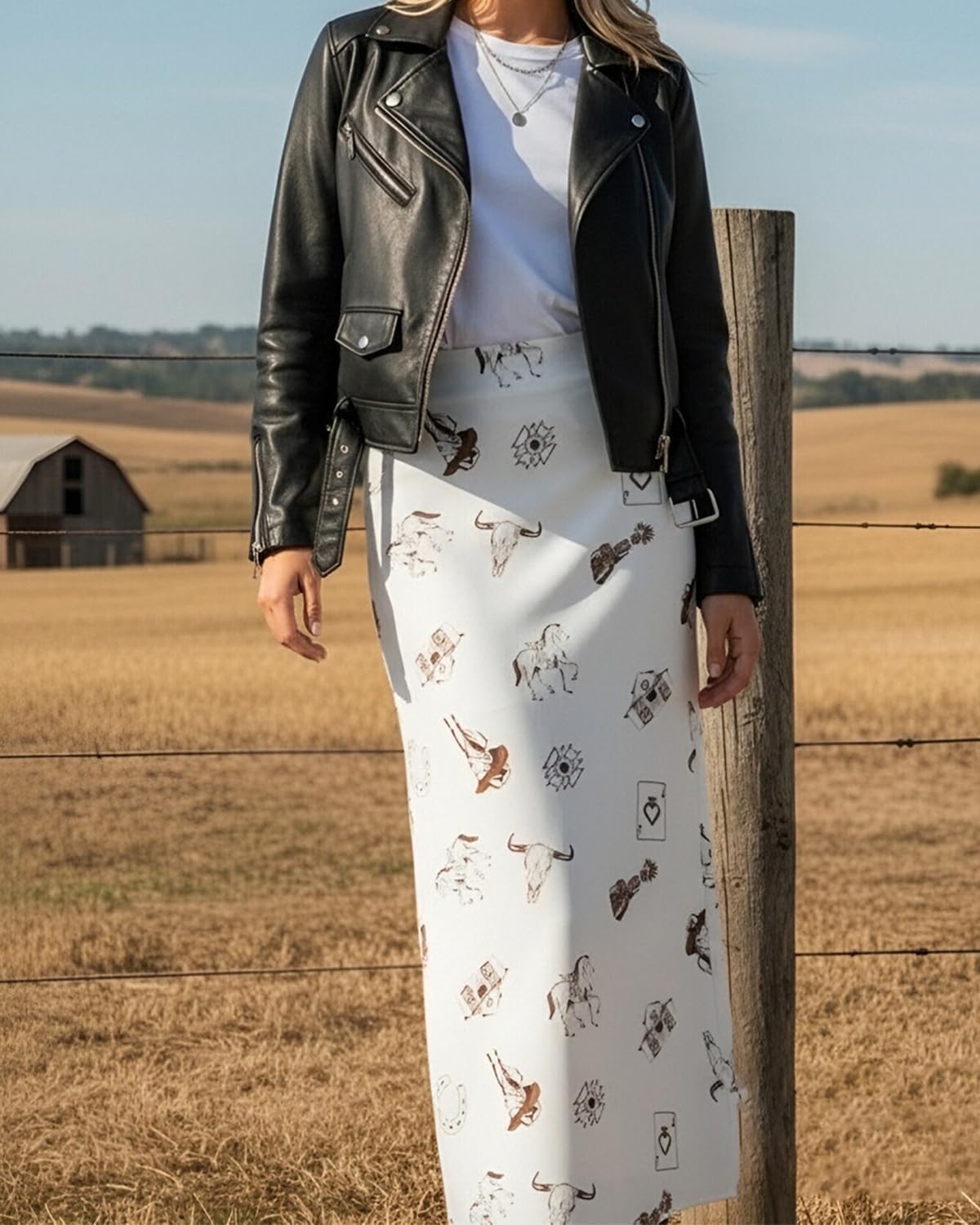 Maxi Skirts for Women Western Skirt Cowgirl Long Skirts for Women, Boho Skirt Silk Satin Skirts Cowgirl Skirts