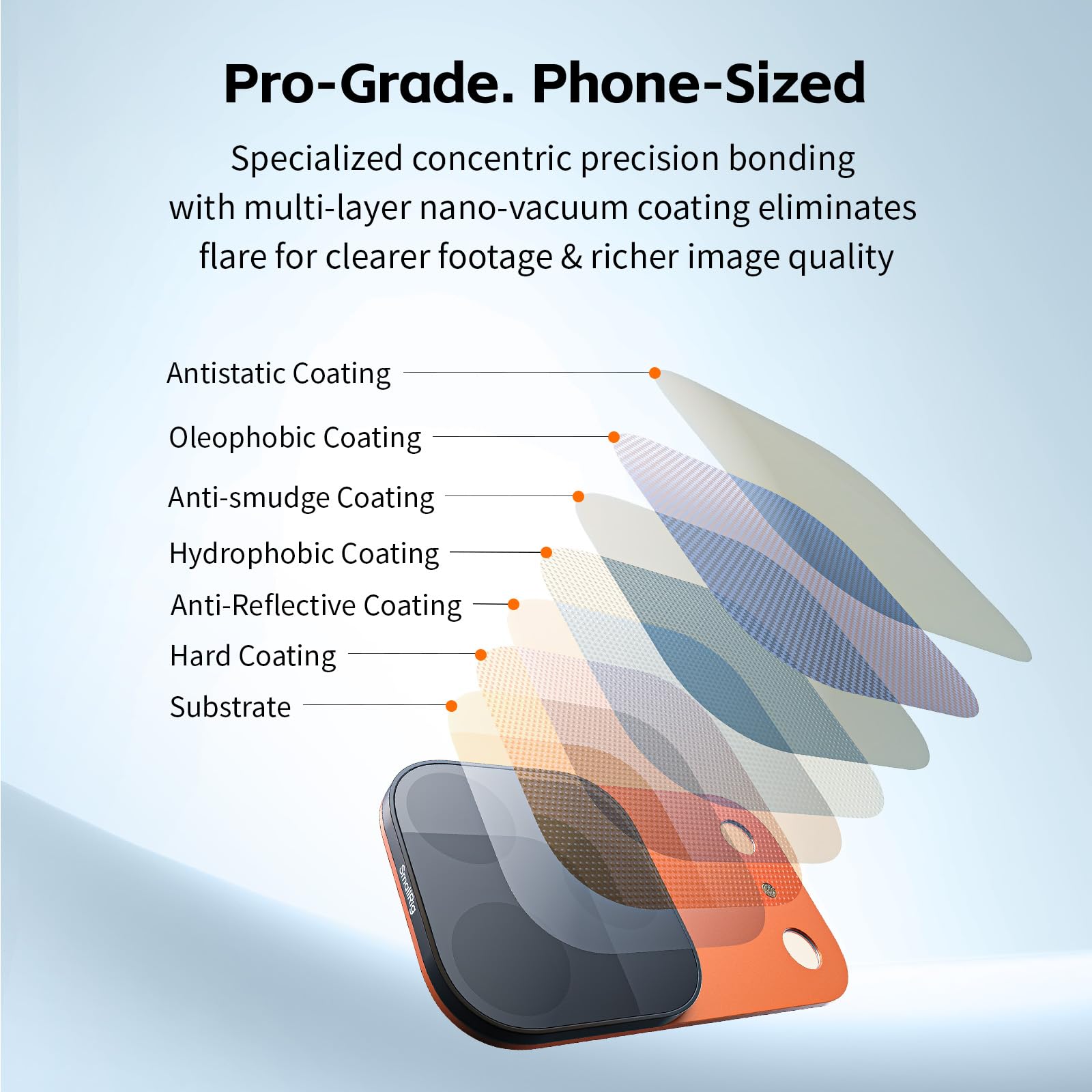 SMALLRIG Kit de filtres carrés ND et Black Mist pour iPhone 17 Pro, filtres magnétiques avec Support, Filtre de Diffusion Black Mist 1/4/ND2/ND4/ND8/ND16/ND32, Lot de 6, Argent - 6074