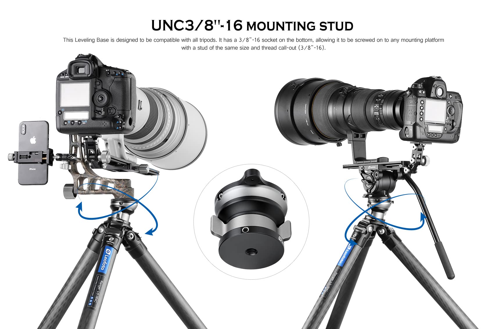Amazon.co.jp: LB-60N 60mm レベリングベース 三脚用 バタフライロック