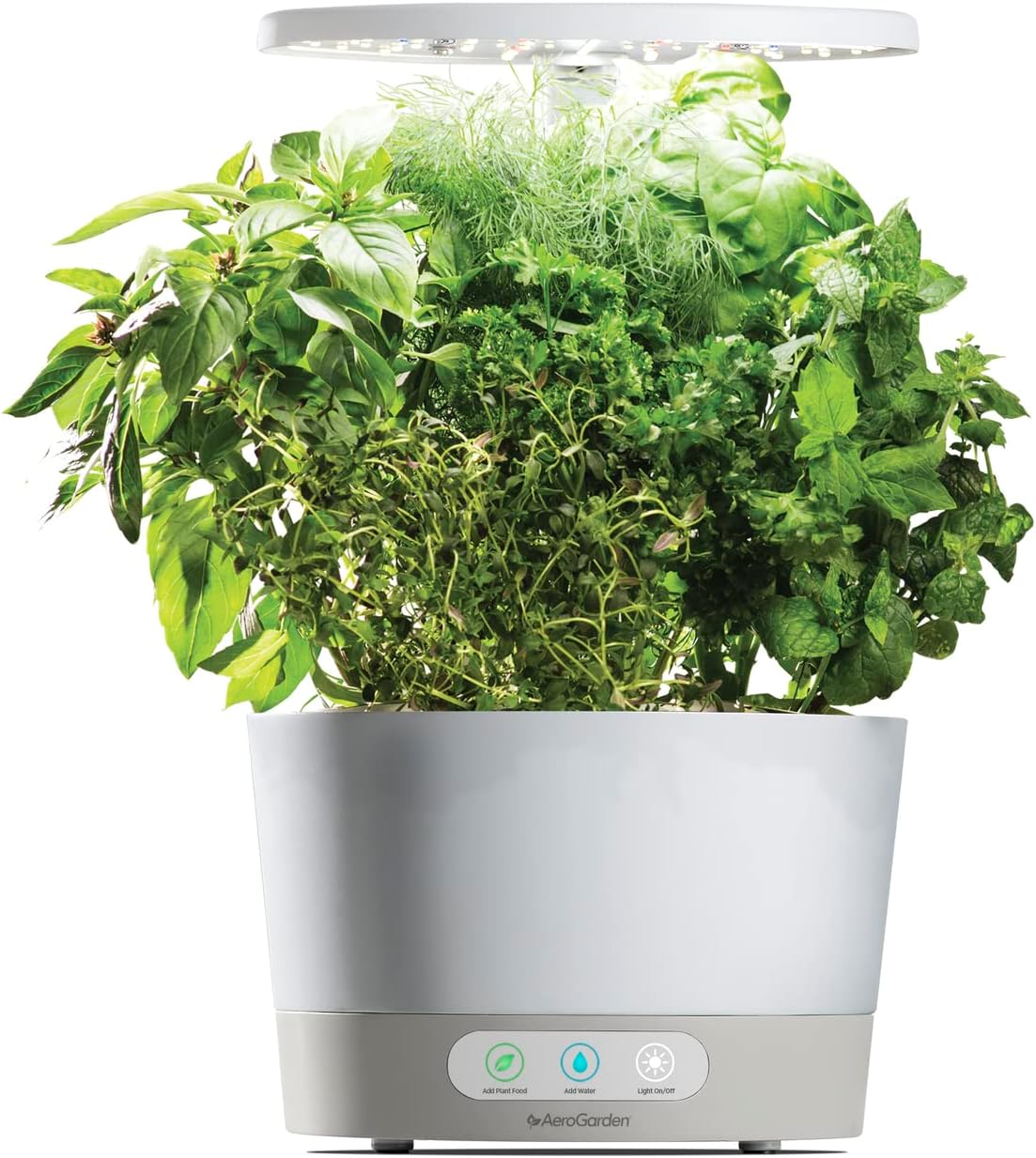 AeroGarden Harvest 360 - Indoor Garden with LED Grow Light, Round, Compact Design, White
