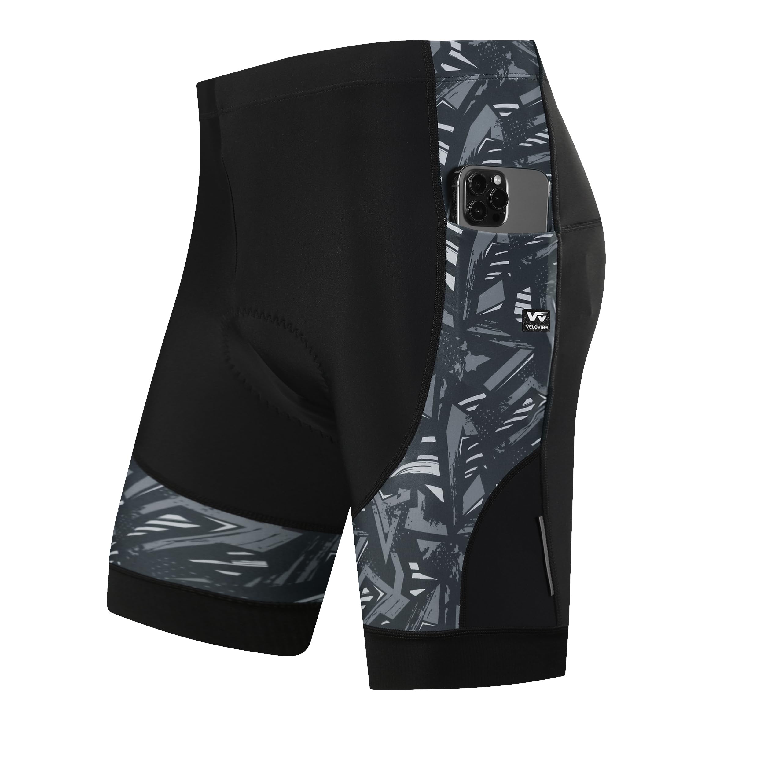 Radlerhose Herren Fahrradhose Herren Gepolstert schnelltrocknende Radhose Herren Kurz stoßfeste Radlerhose Herren Gepolstert Radlerhose mit Handytaschen