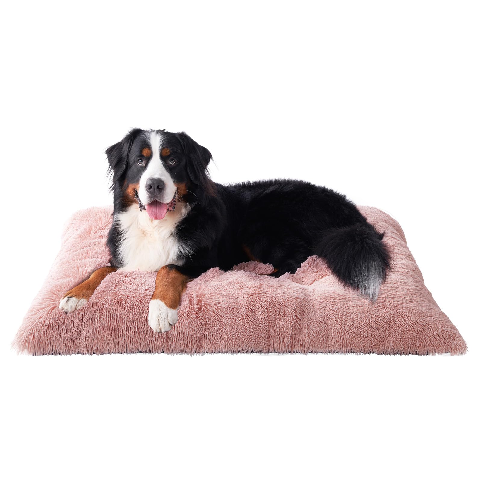 EHEYCIGA XXL Calming Fluffy Dog Bed For Extra Large Dog 120x90x10cm, Pink