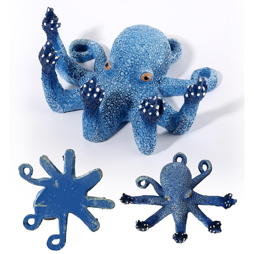 DIYBravo Octopus Aquarium Fish Tank Ornaments Accessories Blue Glowing in the Dark - Image 4