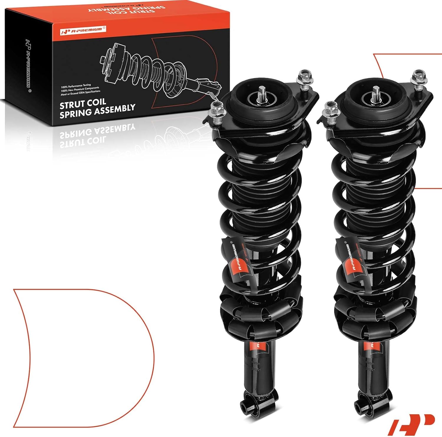 A-Premium Rear Pair (2) Complete Strut & Coil Spring Assembly Compatible with Subaru Forester 2017, 2.0L 2.5L, Driver and Passenger Side, Replace# 28920456