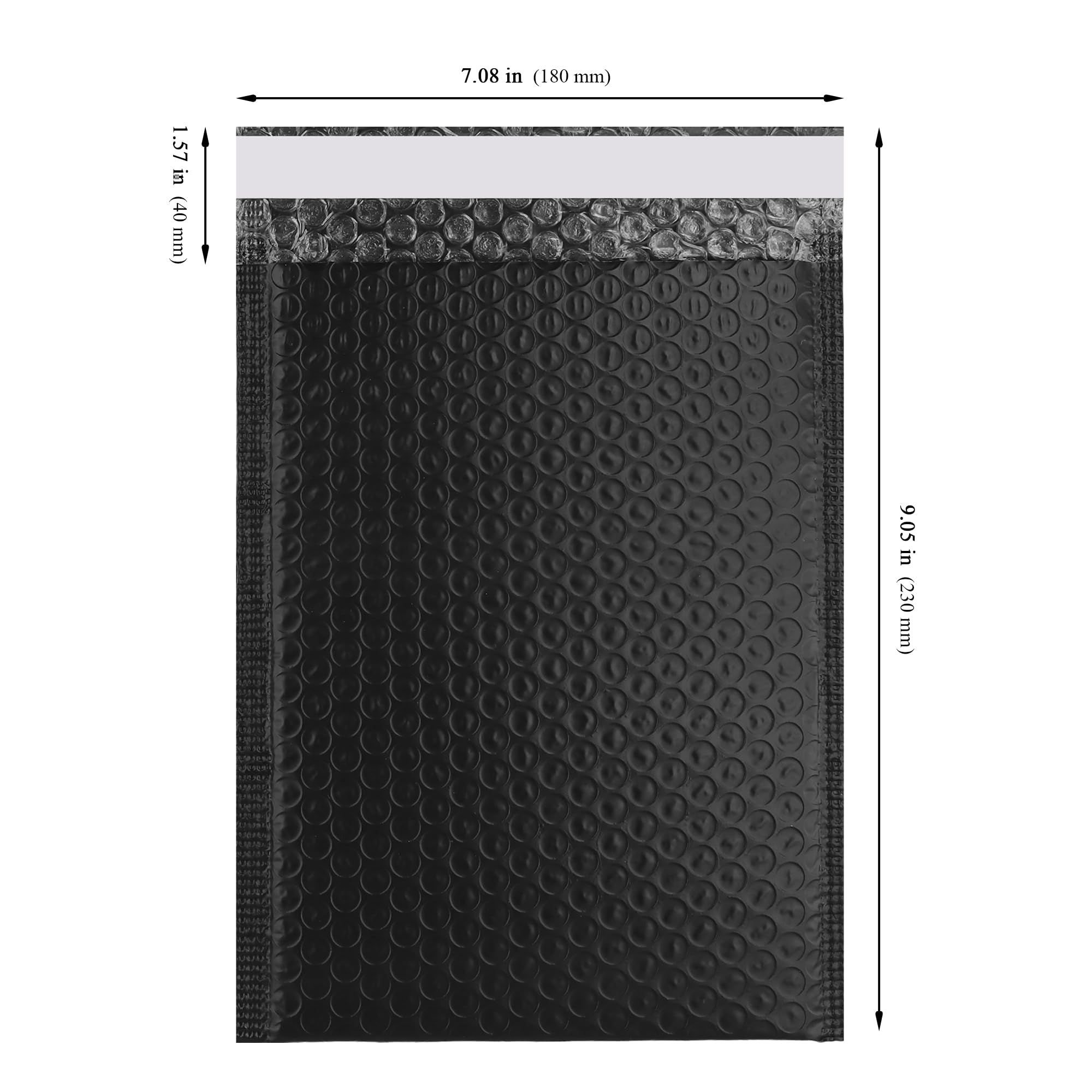 100 buste imbottite nere formato A5, 18 x 23 cm, impermeabili, imbottite, autoadesive, formato A5, per imballaggio e spedizione