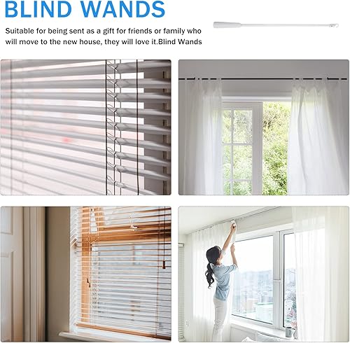 Miniatura 6 de Varilla de fibra de vidrio para persianas verticales, varilla resistente con gancho, fácil instalación para accesorios de cortina de ventana