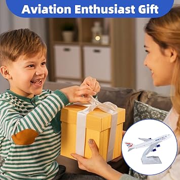 Model Plane, 747 Airplane Model 1/400 Diecast British Airway Planes, Metal Alloy Aircraft with Stand for Collection and Display Aviation Enthusiast Gift
