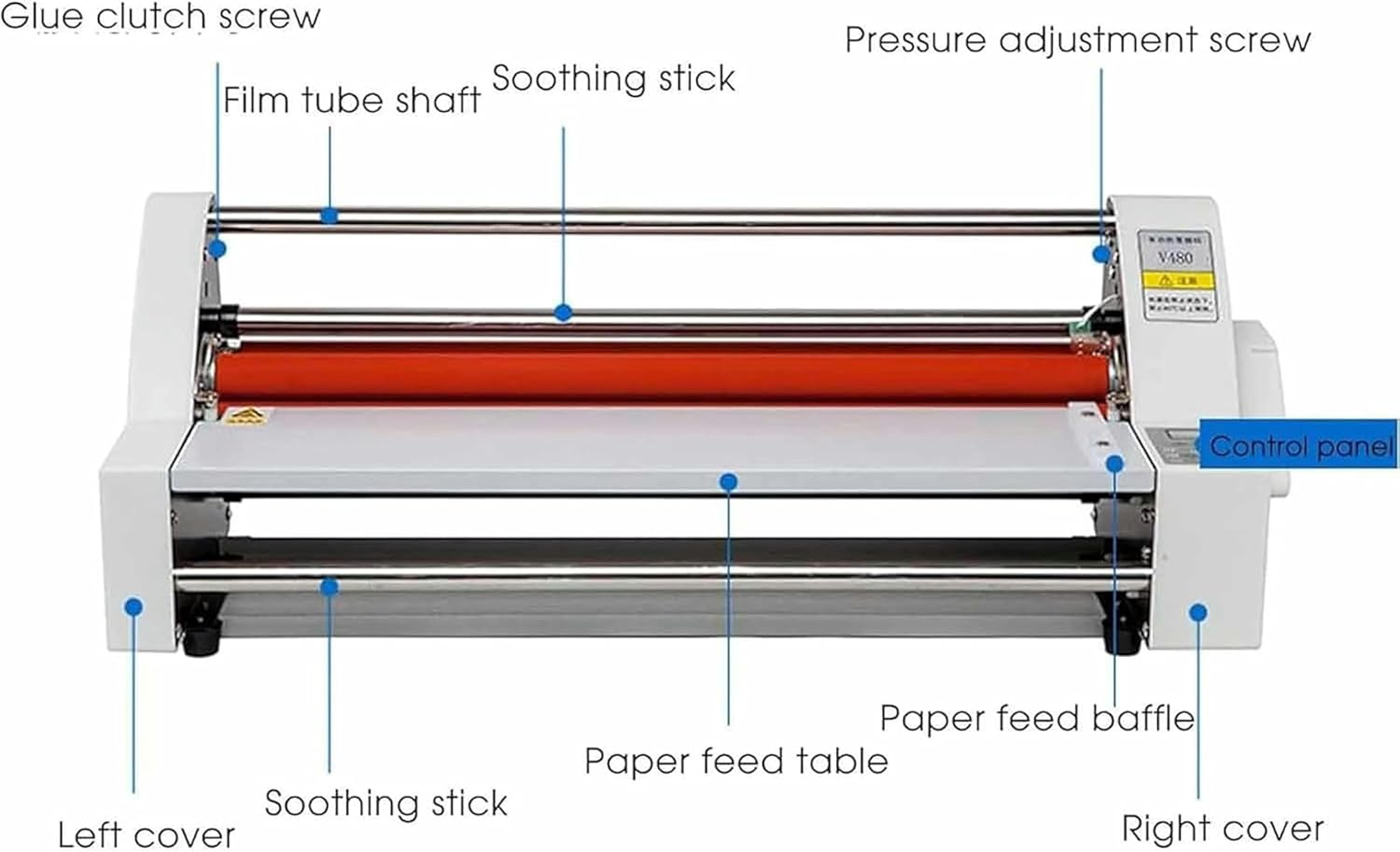 Laminating Machine Hot Cold Foil Machine, Digital Display Single Sided Thermal Laminating Machine, Roll Laminator Single, for Office, Home and School~/
