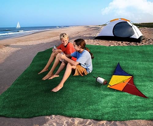 Miniatura 3 de Tapete de césped para uso en el exterior, verde, varios tamaños para elegir, Sintético, Verde