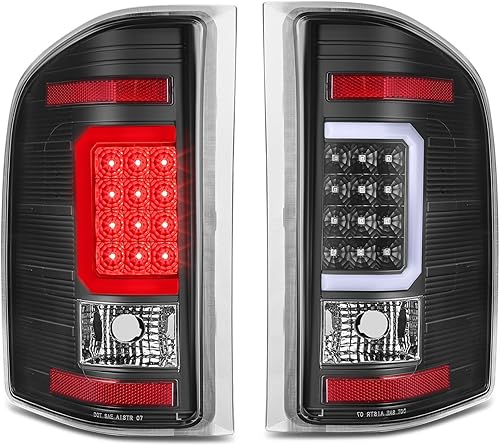 Miniatura 1 de DNA MOTORING TL-CSIL07-LED-3D-BK-CL Conjunto de luz trasera LED 3D para lado del conductor y del pasajero compatible con Chevy Silverado 1500 2500