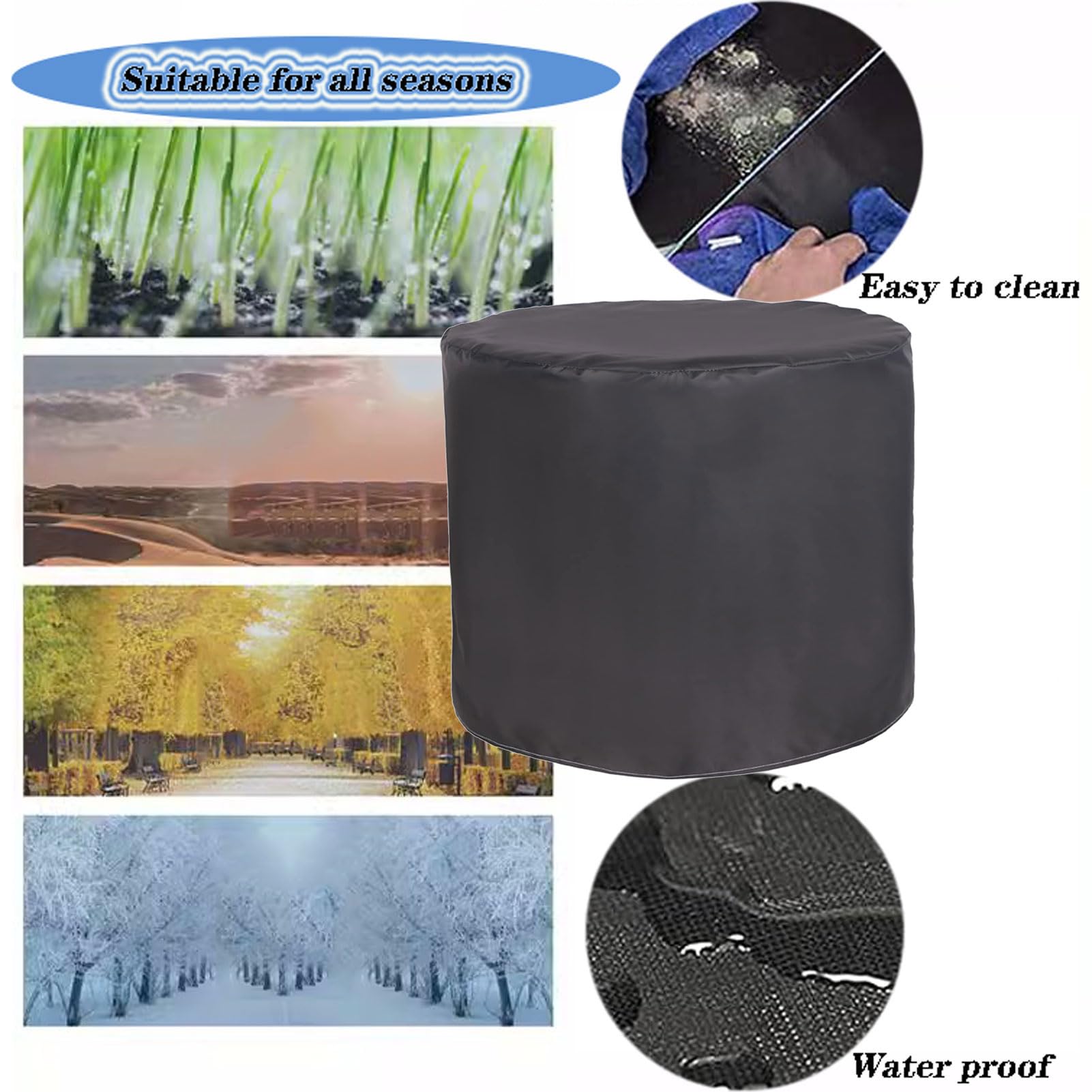 ATYUJKB Gartenmöbel Abdeckung Rund 100x100cm - Was Produktbild-Vorschau 5