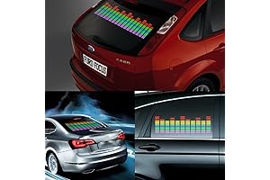Auto Sound Music Beat Activated Car Sticker Equalizer Glow LED Light