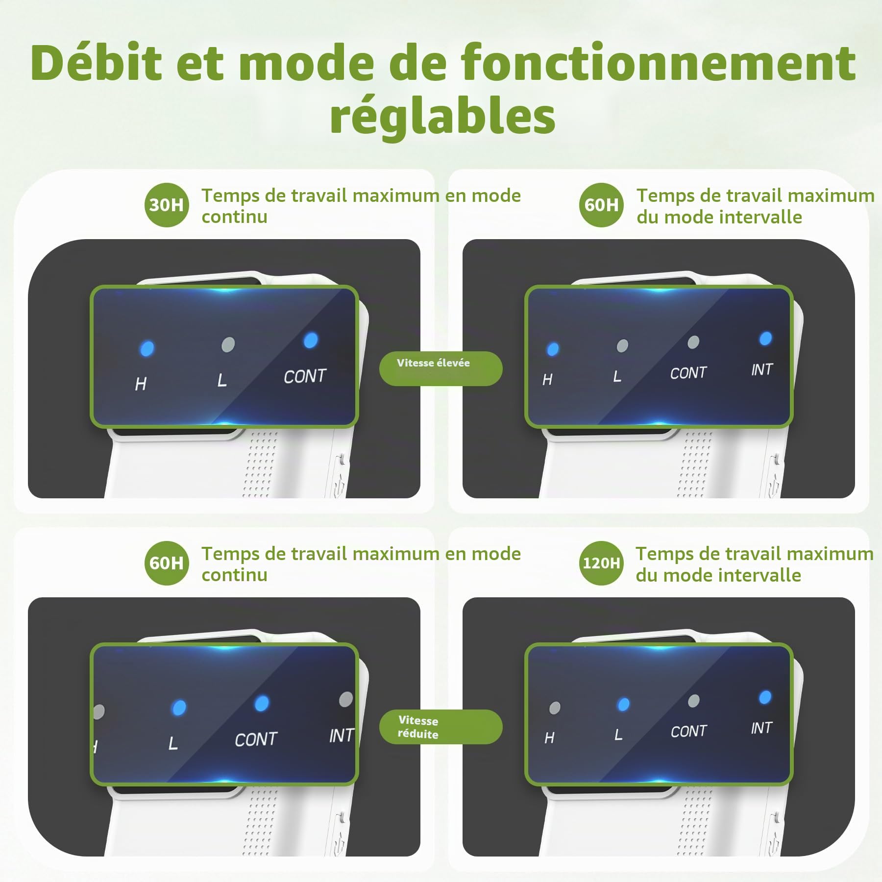 Forever Speed Pompe à air pour Aquarium LED Rechargeable, Réglable Pompe à air Aquarium avec Batterie avec 2 Sorties pour la Pêche en Extérieur