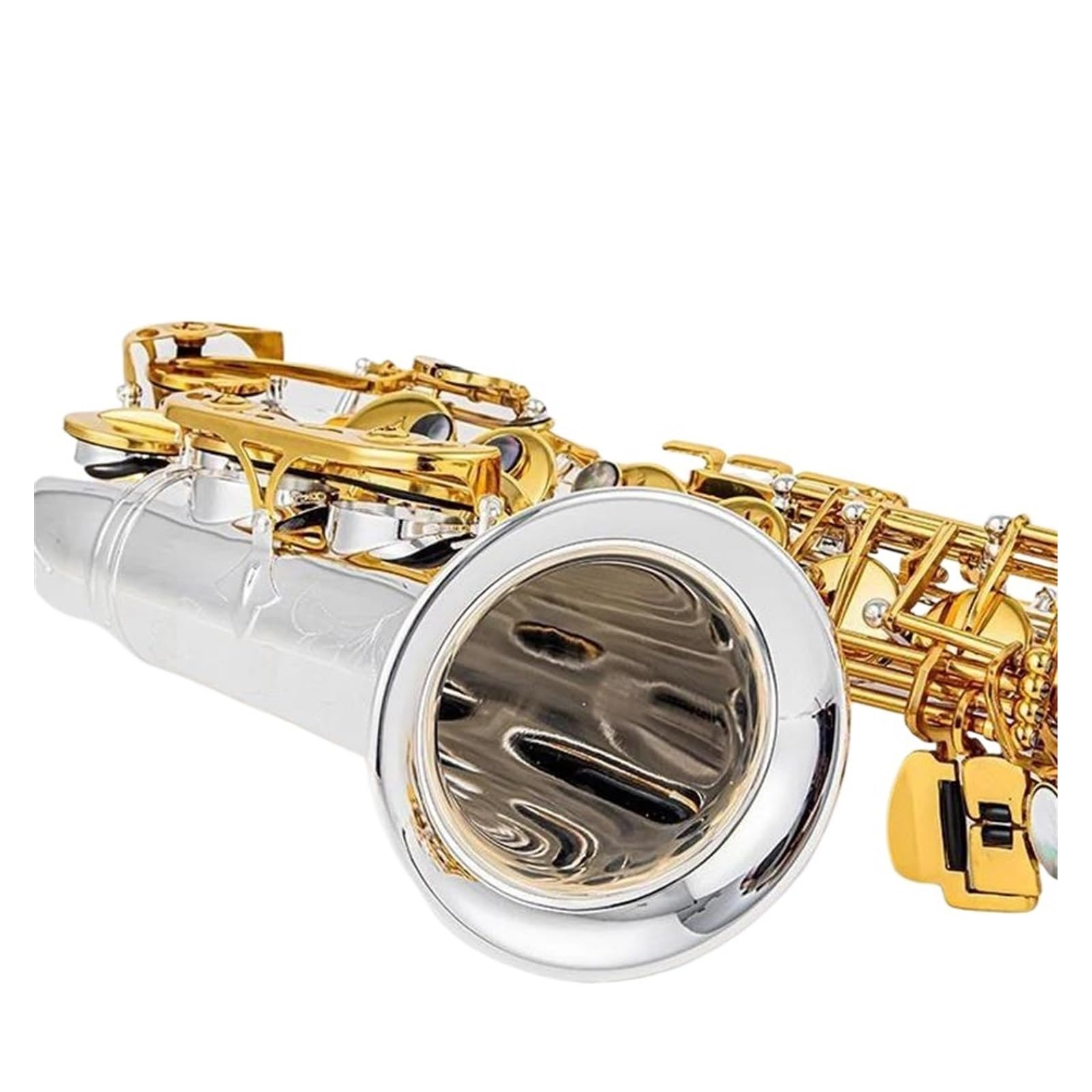 Sassofono Contralto In Mib Strumento In Ottone Placcato Argento E Oro Con Scatola Sassofono