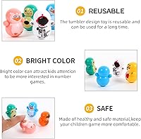 Vista 4 de 60 piezas de mini juguetes de animales para niños, muñecos de juguete de equilibrio, lindos juguetes de animal de auto-equilibrio Roly-Poly