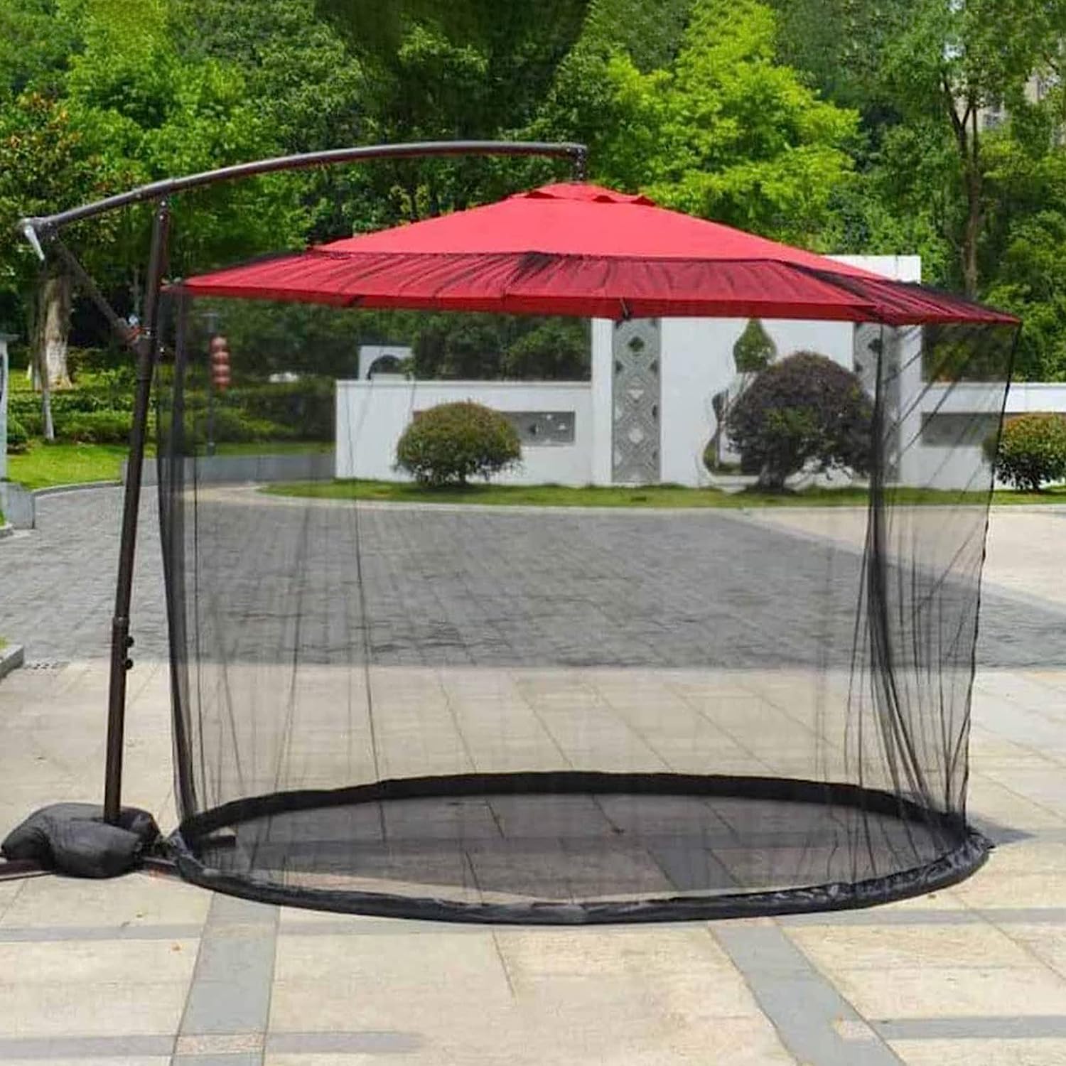 Moustiquaire pour parasol en polyester durable, l'excellence pour votre jardin