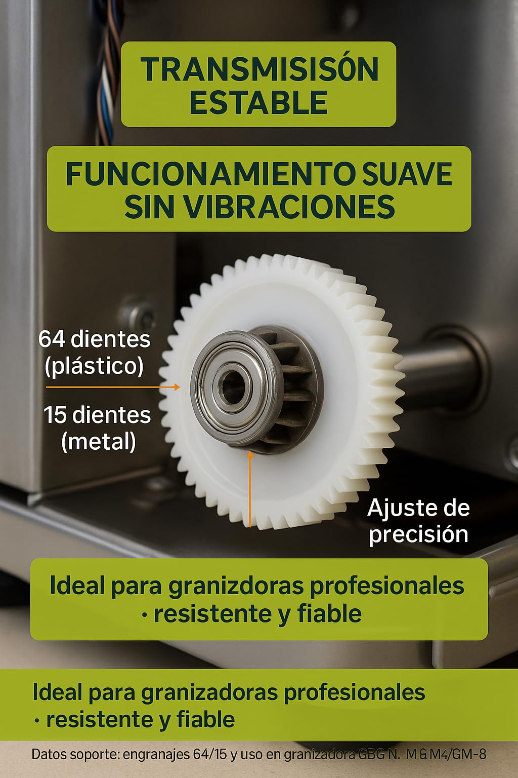 cubetasgastronorm – Piñon motore riduttore granizadora SPM ø495 mm – 9 gsn1019