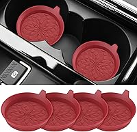 Vista 1 de ME.FAN Car Cup Coasters [4 Pack] Silicone Car Coasters/Automotive Cup Mats - Universal Non-Slip Recessed Car Interior Accessories - Car Cup Holder