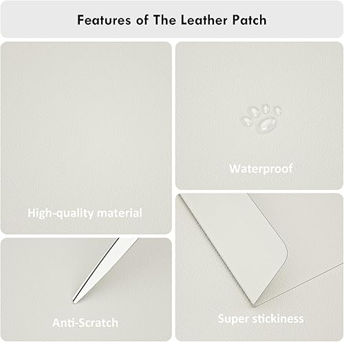 Miniatura 3 de Parche de reparación de cuero, parche de reparación de cuero autoadhesivo de gran tamaño de 15.7 x 118 pulgadas, kit de reparación de cuero para