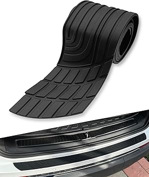 Car Rear Bumper Protector, 41" x 3.4" Universal Anti-Scratch Rear Bumper Guard for Cars/SUV, Black Heavy Duty Rubber Back Bumper Protector Trunk Automotive Exterior Accessories