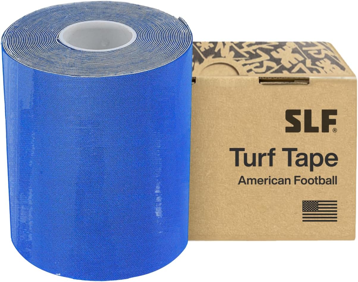 SLEEFS Royal Blue Turf Tape Football - Extra Wide Waterproof Sports Athletic Tape - Flexible Breathable Ultra Sticky for Arms, Wrists, Ankles, Injuries - Lacrosse, Soccer, Baseball, Basketball