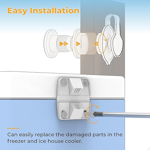 Miniatura 4 de Kit de piezas de repuesto para enfriador Coleman, bisagras de plástico para baúl de hielo, conjunto de tapón de drenaje estándar del refrigerador y
