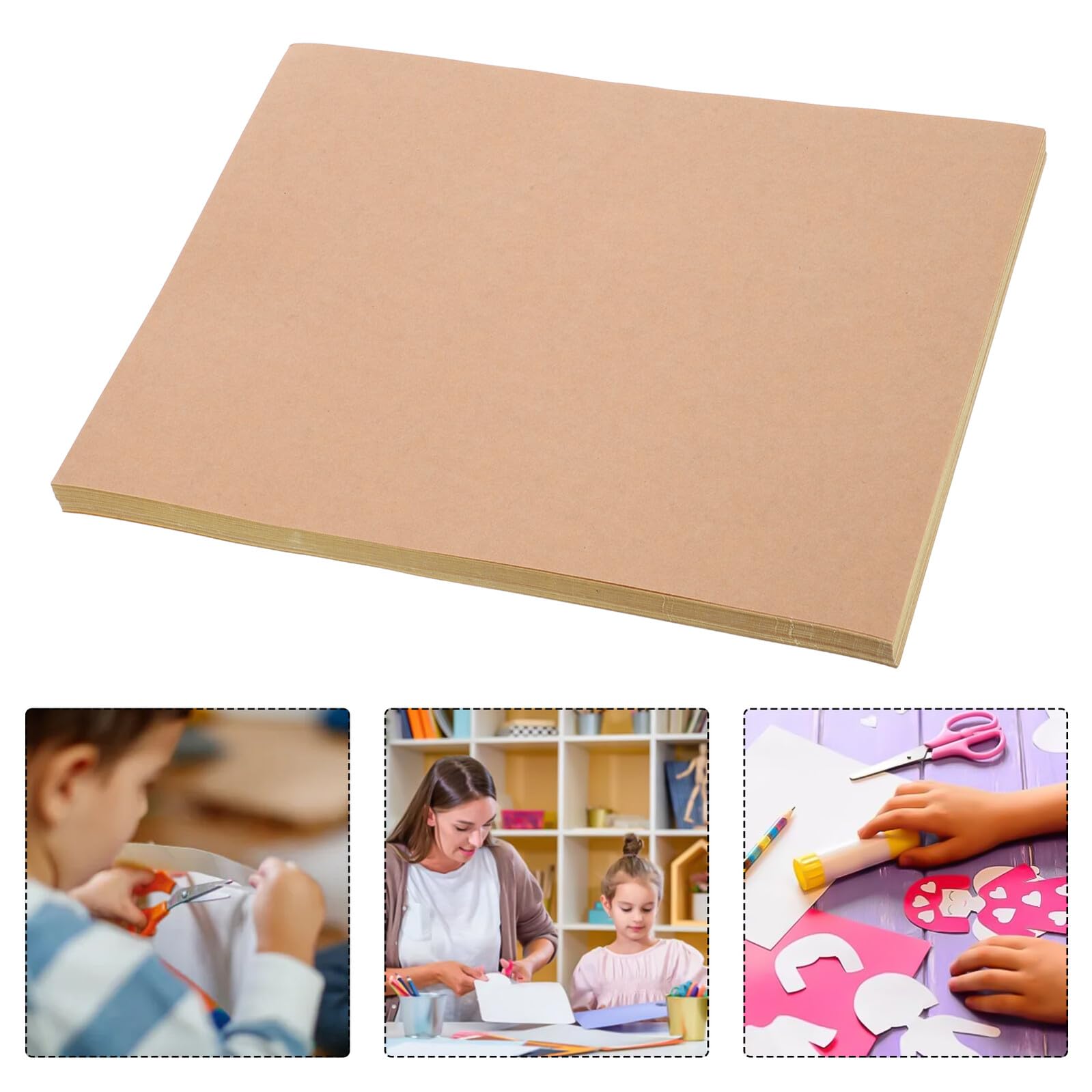 MAGICLULU 50fogli Etichette Adesive in Carta Kraft Formato Scrivibili e Stampabili Autoadesive Per Etichettatura Fai Da Te e Organizzazione