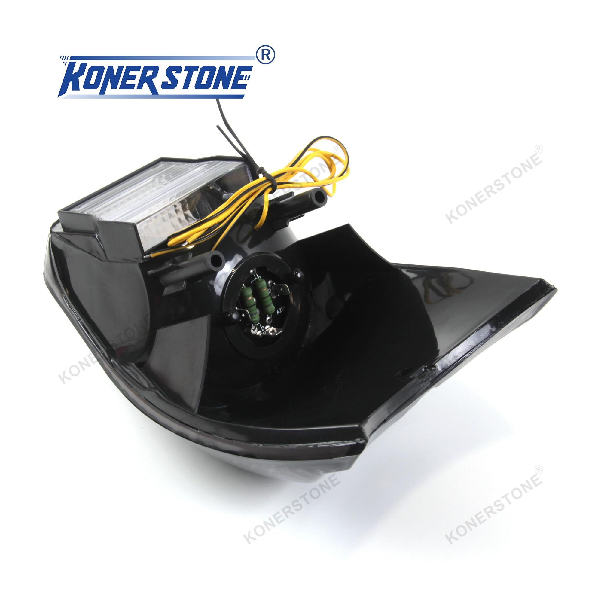 E-MARK - Luz trasera para BMW K1200R K1200S 2005-2008, luz trasera de freno de señal de giro, accesorios de repuesto integrados para motocicleta, K 1200 R S, lente ahumada 2006 2007