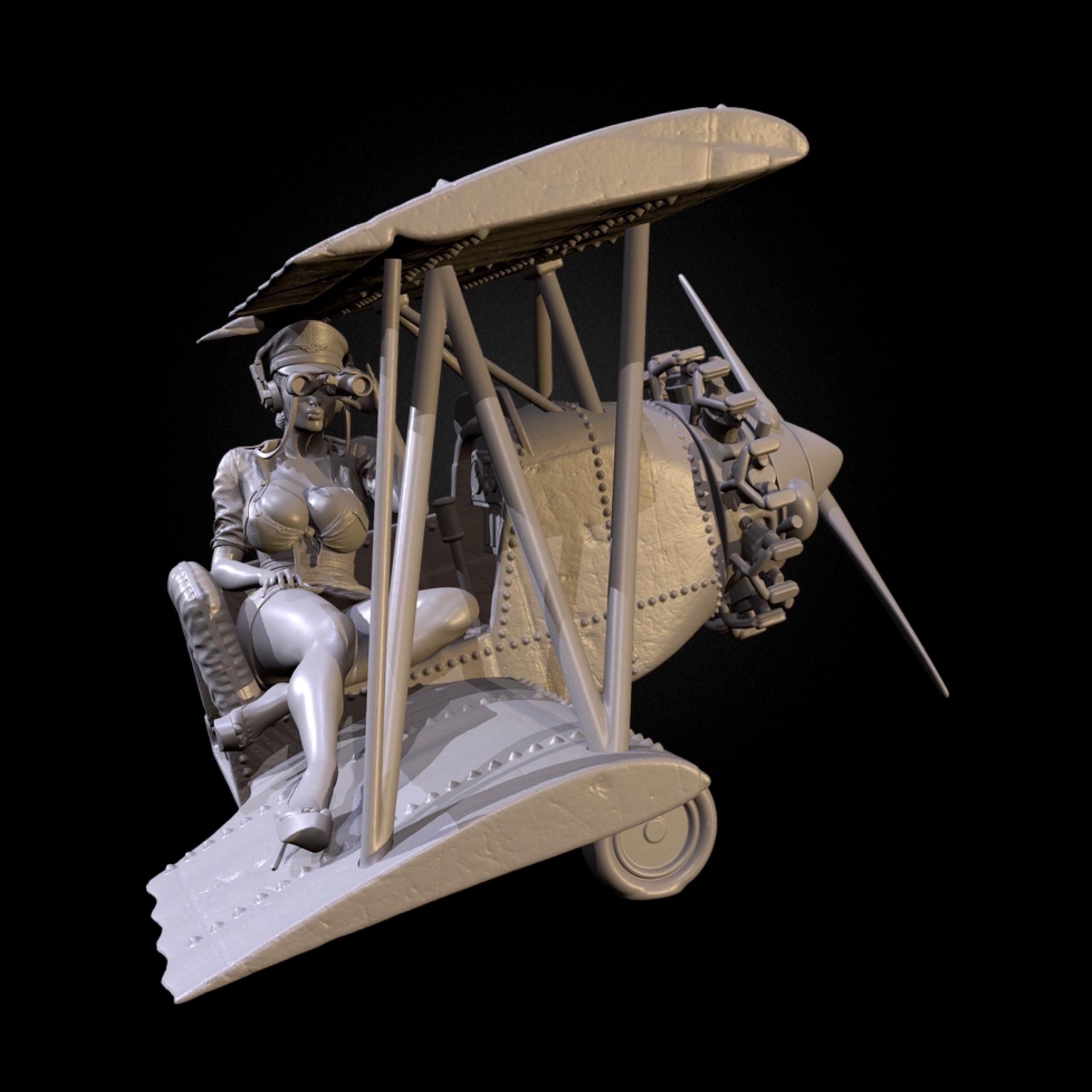 1/35 (con Base) Kit de Modelo de Resina de Soldado Femenina de la Segunda Guerra Mundial sin Pintar y sin ensamblar //d1v0J6