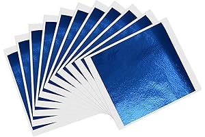 KINNO Blue Gold Leaf Sheets: 8cm Gilding Gold Foil